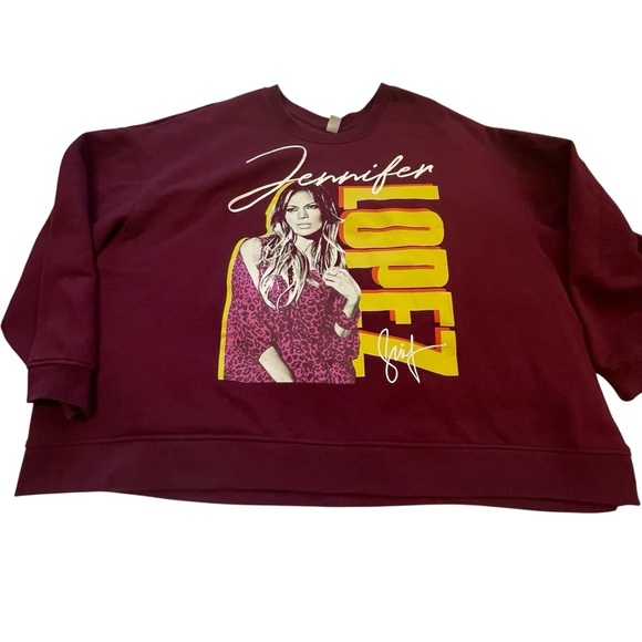 Old Navy Jennifer Lopez Cropped Sweat Shirt-Crew Neck-Dropped Sleeves-Size 4X - Picture 6 of 12